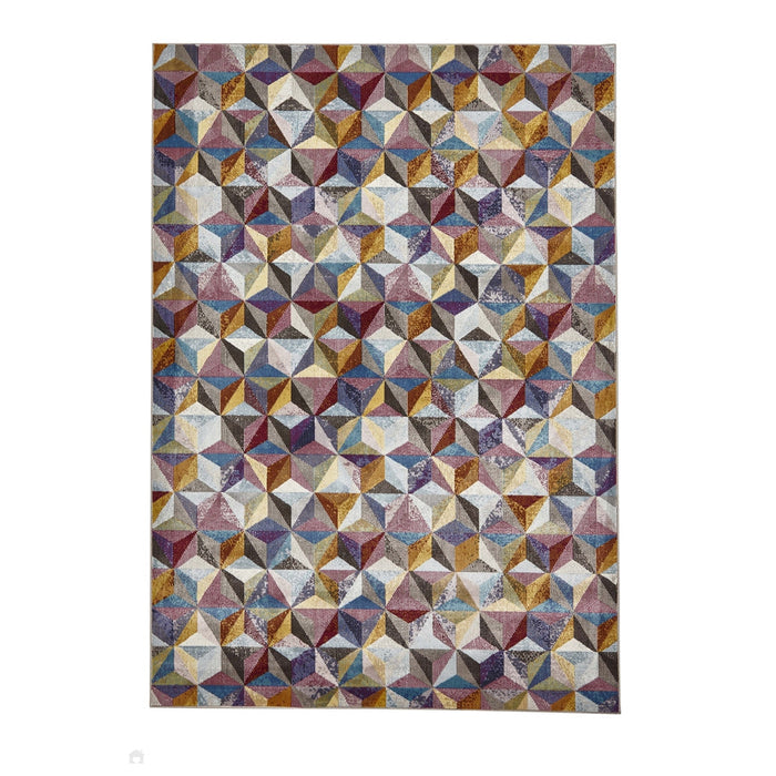 16th Avenue 34A Modern Super Soft Geometric Purple/Grey/Green/Blue/Orange/Multicolour Rug