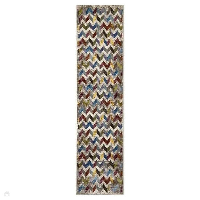 16th Avenue 36A Modern Super Soft Geometric Cream/Grey/Multicolour Rug