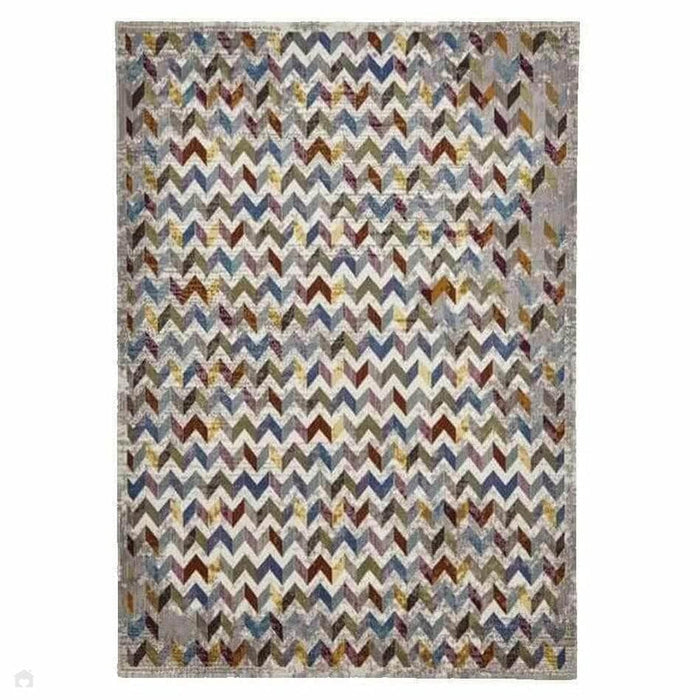 16th Avenue 36A Modern Super Soft Geometric Cream/Grey/Multicolour Rug