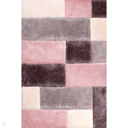 3D Carved Blocks Blush Rug