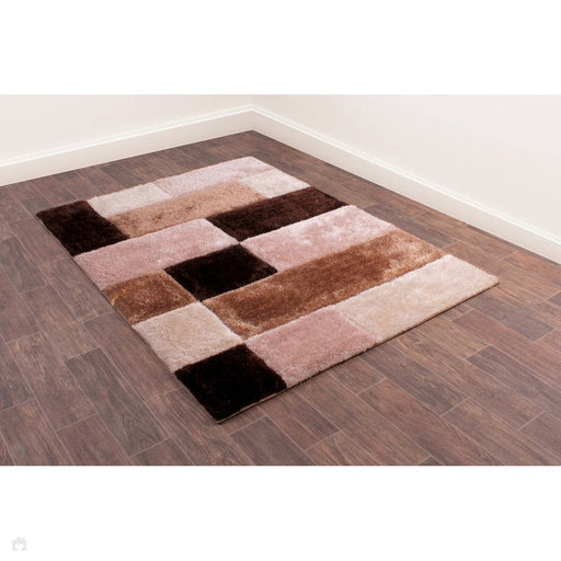 3D Carved Blocks Natural Rug