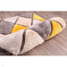 3D Carved Diamond Ochre Rug