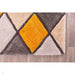 3D Carved Diamond Ochre Rug