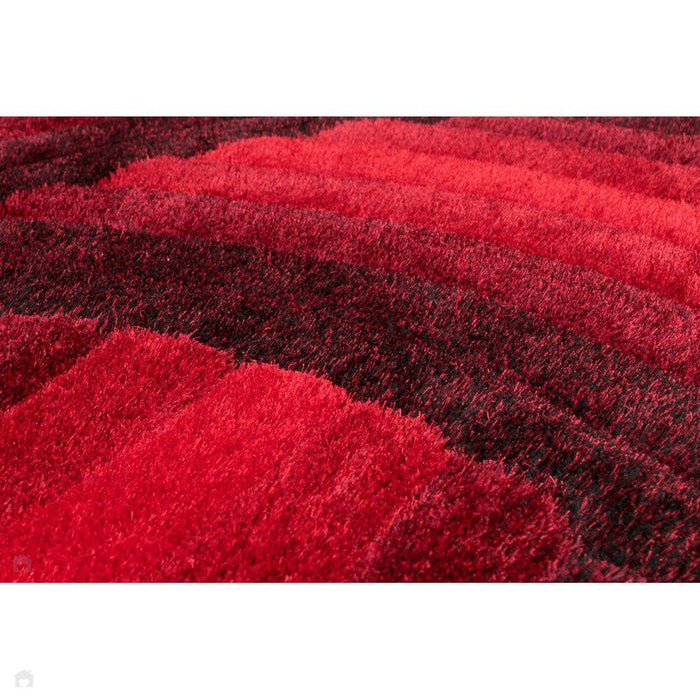 3D Carved Mumbai Red Rug