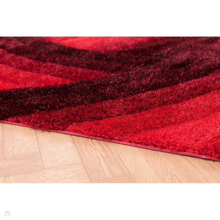 3D Carved Mumbai Red Rug