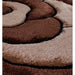 3D Carved Rose Chocolate Rug