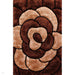 3D Carved Rose Chocolate Rug