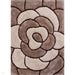 3D Carved Rose Natural Rug