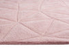 3D Triangles Pink Rug