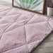 3D Triangles Pink Rug