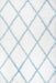 Moroccan Shag Lattice Area Rug 140x200cm Blue