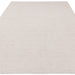 Abbus Modern Boucle Plain Subtle Stripe Hand-Woven Textured-Effect Soft-Touch Polyester Flatweave Ivory Rug