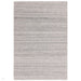 Abbus Modern Boucle Plain Subtle Stripe Hand-Woven Textured-Effect Soft-Touch Polyester Flatweave Steel Grey Rug