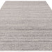 Abbus Modern Boucle Plain Subtle Stripe Hand-Woven Textured-Effect Soft-Touch Polyester Flatweave Steel Grey Rug