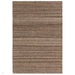 Abbus Modern Boucle Plain Subtle Stripe Hand-Woven Textured-Effect Soft-Touch Polyester Flatweave Tawny Brown Rug