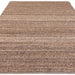 Abbus Modern Boucle Plain Subtle Stripe Hand-Woven Textured-Effect Soft-Touch Polyester Flatweave Tawny Brown Rug