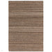 Abbus Modern Boucle Plain Subtle Stripe Hand-Woven Textured-Effect Soft-Touch Polyester Flatweave Tawny Brown Rug