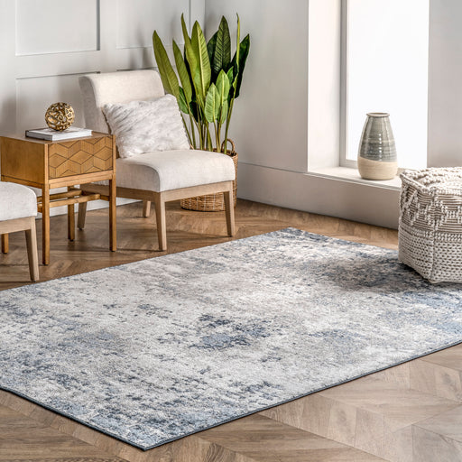 Abstract Blue Area Rug 152x244 cm