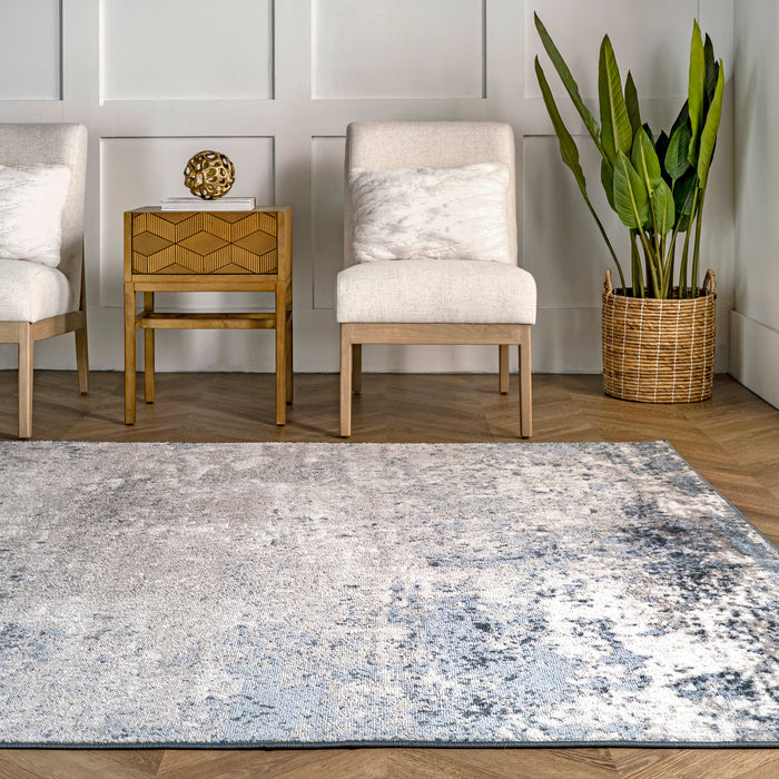 Abstract Blue Area Rug 160x230 cm