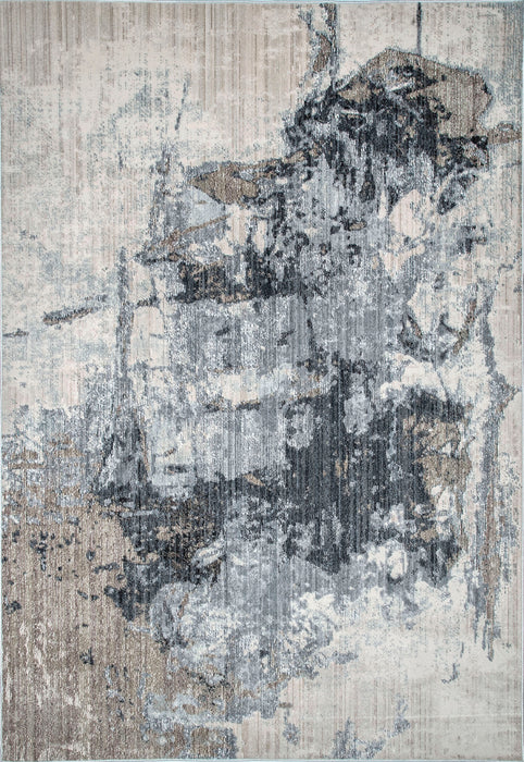 Abstract Grey Area Rug For Home Decor