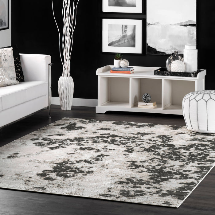 Abstract Grey Area Rug for Comfort and Style