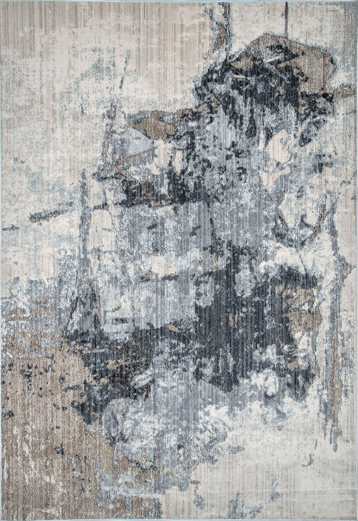 Abstract Grey Area Rug for Home Decor