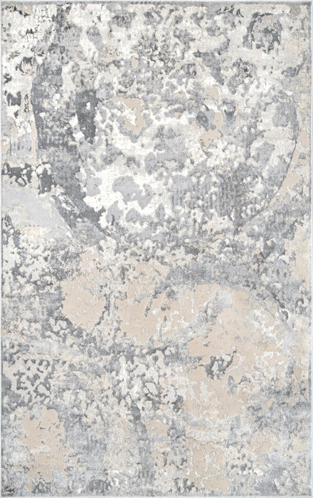 Abstract Grey Bubbles Area Rug 150x200 cm