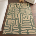 Abstract Maze Indoor Outdoor Area Rug 152 cm Green