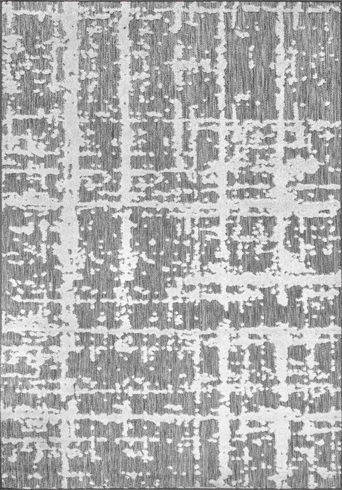 Abstract Outdoor Rug Grey 150x240 cm