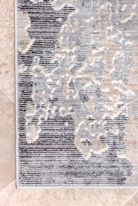 Abstract Silver Area Rug 120x180 cm Durable Synthetic Fibers