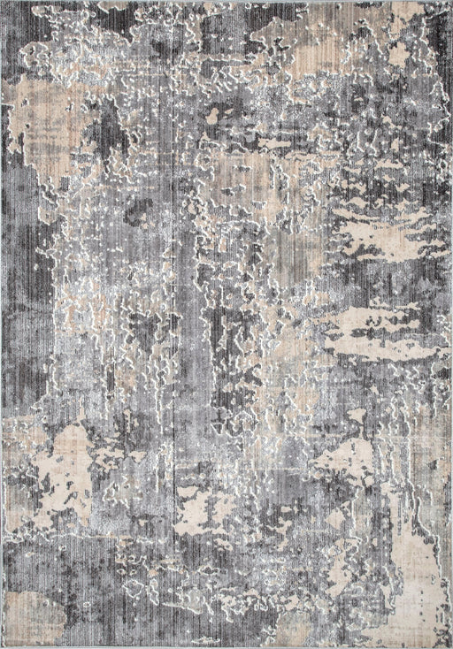 Abstract Silver Area Rug 120x180 cm Durable Synthetic Fibers