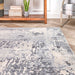 Abstract Silver Area Rug for Home Decor