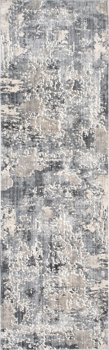 Abstract Silver Area Rug for Modern Home Decor