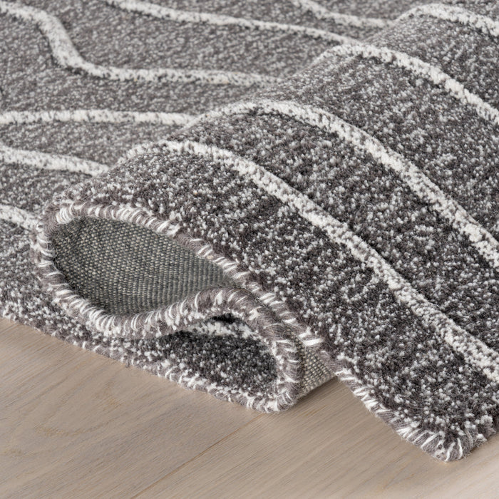 Abstract Wool Area Rug in Grey by Arvin Olano