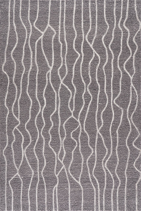 Abstract Wool Area Rug in Grey by Arvin Olano