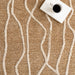 Abstract Wool Rug 152 X 244 Cm Beige