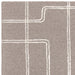 Ada Modern Plain Geometric Ivory Hi-Low Loop Linear Path Hand-Woven Ribbed Textured Wool Grey Rug