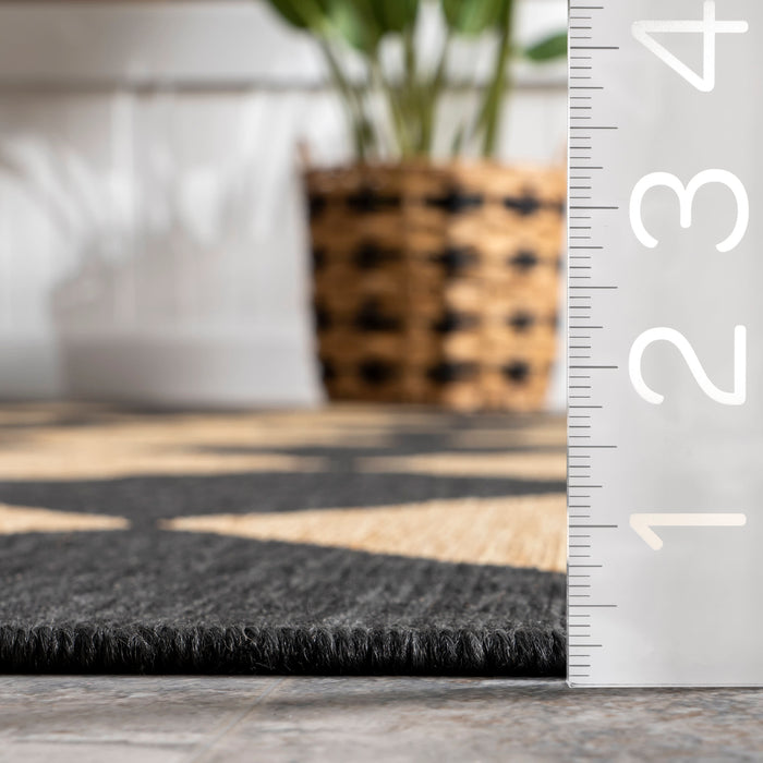 Adelaide Dark Grey Indoor Outdoor Area Rug 80x140 cm