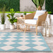 Adelaide Harlequin Area Rug 150x240 cm Baby Blue