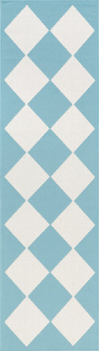 Adelaide Harlequin Area Rug 150x240 cm Baby Blue