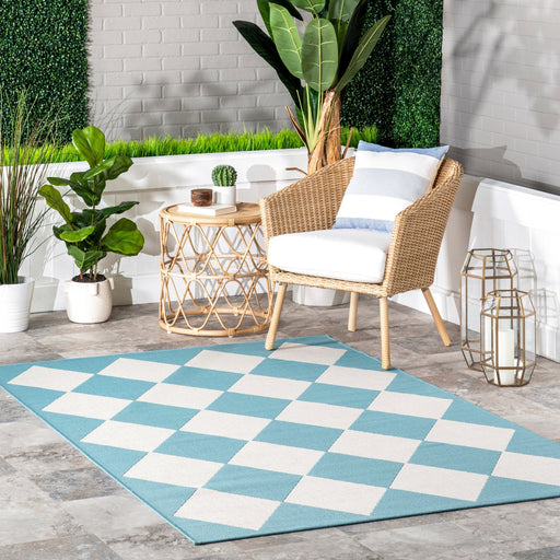 Adelaide Harlequin Area Rug 160x230 cm Baby Blue