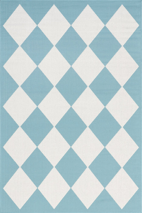 Adelaide Harlequin Area Rug 160x230 cm Baby Blue