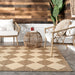 Adelaide Harlequin Area Rug For Indoor Outdoor Use Brown 160x230 cm