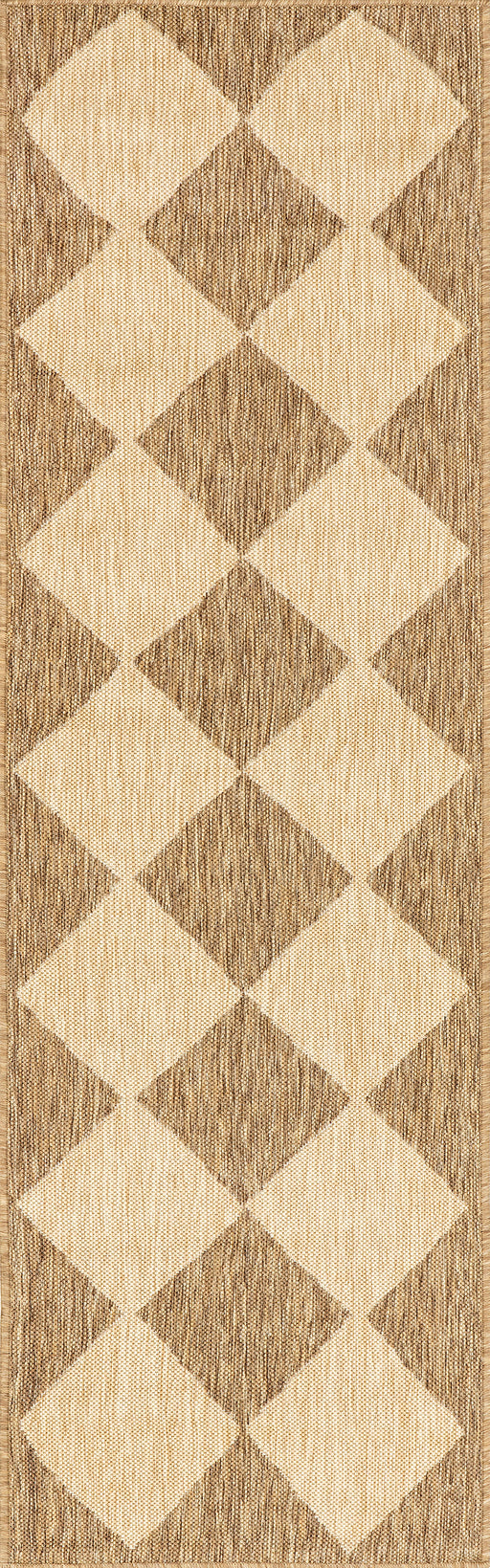 Adelaide Harlequin Area Rug For Indoor Outdoor Use Brown 160x230 cm