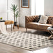 Adriana Tasseled Area Rug 160x230 cm Cross Trellis Design