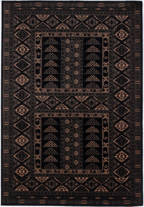 Afghan Black Hatchlu Rug