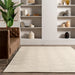 Aisha Cream Monochrome Texture Area Rug 160x230 cm