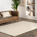 Aisha Cream Monochrome Wool Sisal Area Rug 120x180 cm