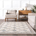 Alba Trellis Pattern Wool Area Rug 140x200 cm Ivory