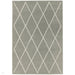 Albany Diamond Modern Geometric Hand-Woven Wool Grey Silver/Cream Rug